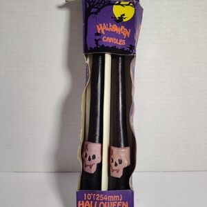 Halloween Skull Candles - Black and White